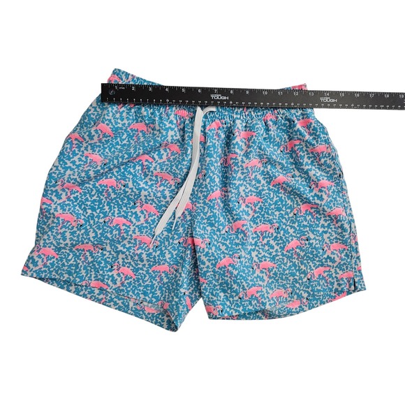 Chubbies (Mens Small) Swim Trunks Board‎ Shorts Flamingo Print Drawstring Blue - Picture 6 of 8